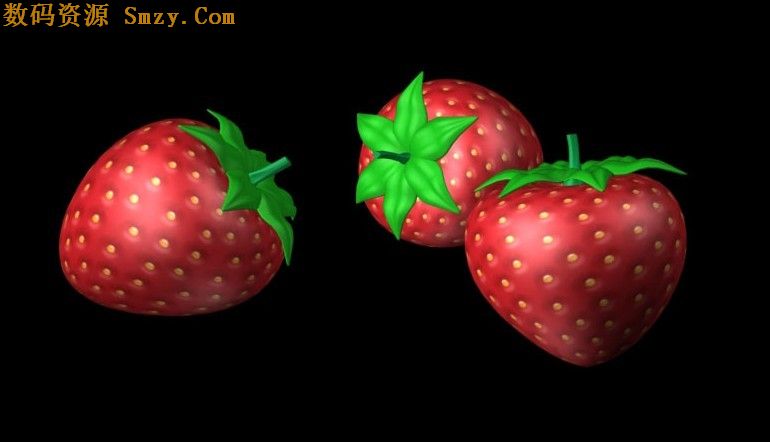 草莓3D水果模型下载- max 源文件