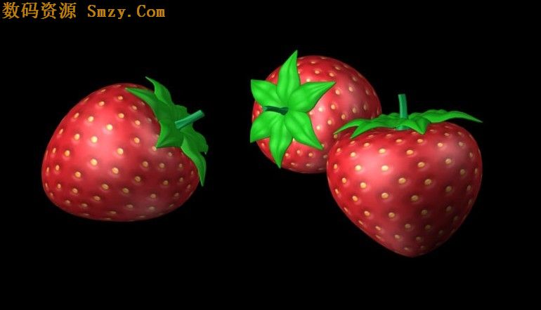 草莓3D水果模型下载- max 源文件