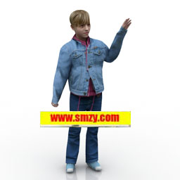 穿牛仔衣的外国男孩模型下载- 3dmax模型库