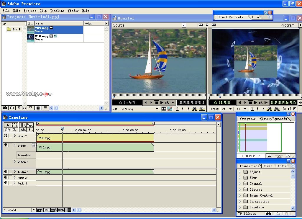 常用视频编辑软件实现画中画