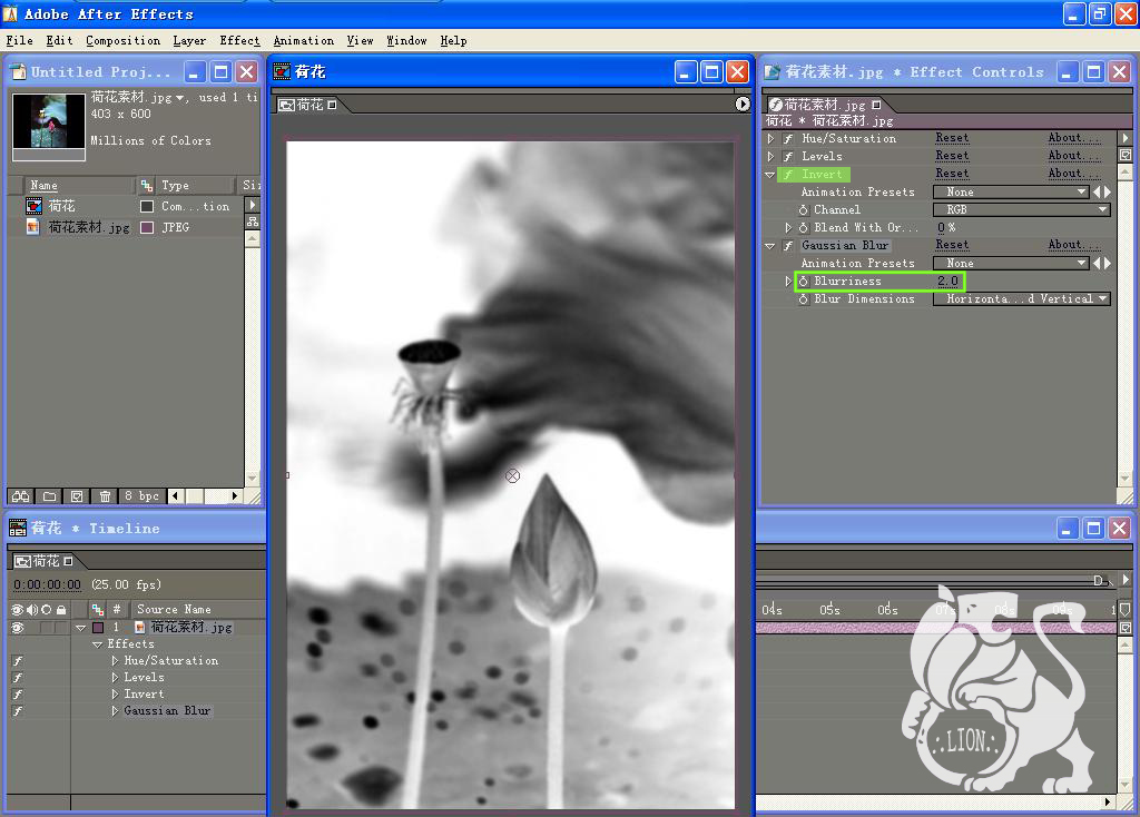 AE教程-水墨效果之荷花 - 数码资源网
