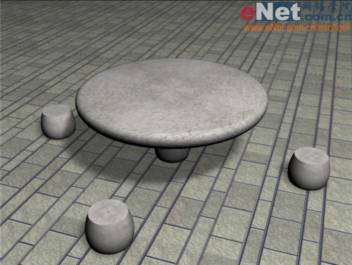 3dmax教程-打造石桌石凳