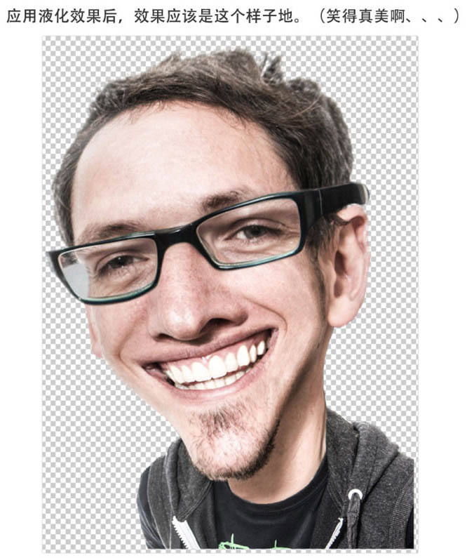 利用photoshop变形液化工具将人像照片转为搞