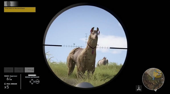 幽灵行动荒野精彩截图 乱入的草泥马