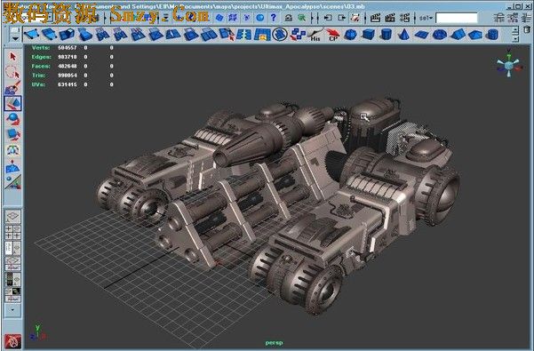 maya视频教程 多边形机械建造