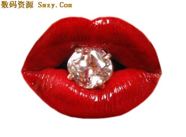 钻石与红唇高清图片