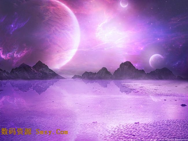 紫色唯美星空高清图片下载- 1600x1200