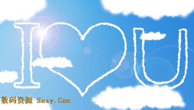 I love you,也就是我爱你,含义已经众多周知,也会用心形来表达爱的意思,这张蓝天白云创意我爱你背景高清图片就是将蓝天作为背景,用白云来表示我爱你的英文字样,形成最显著的非主流创意图片,详细还请见JPG缩略图,欢迎喜欢的朋友点击下载收藏!