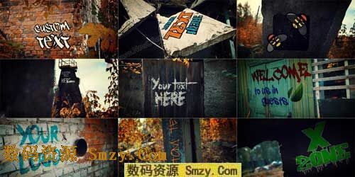 实拍AE片头模板 恐怖神秘的电影字幕片头模板