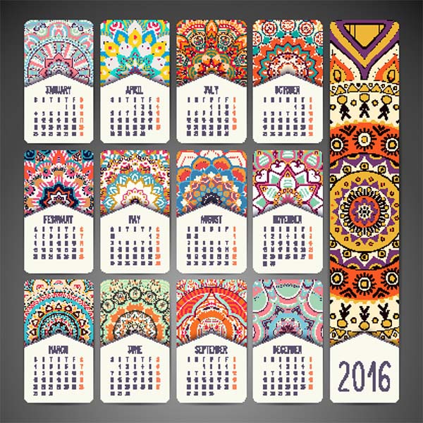 就是一张 花盘背景设计2016年日历月历banner素材图片