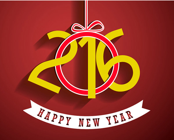 2016紧紧是一组数字,也是即将到来的年份代号,新年就要有新的设计背景,2016新年快乐创意艺术字设计矢量素材创意的将数字中的当做了项圈套进了216三个数字,详细还请见JPG缩略图,喜欢可以点击下载收藏!