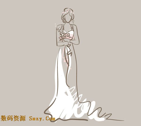 用蜡笔 画一件婚纱_女装 邀29位婚纱设计师为凯特王妃画婚纱设计图(3)