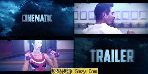 有代表性的电影预告片制作方式:大文字标题和电影内容交替展示的方法