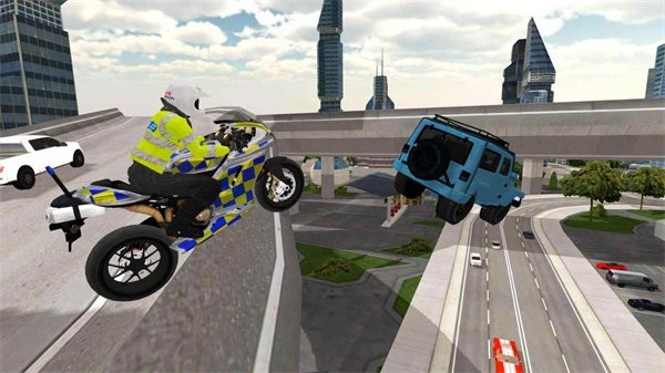 警察摩托车模拟器3d 截图2