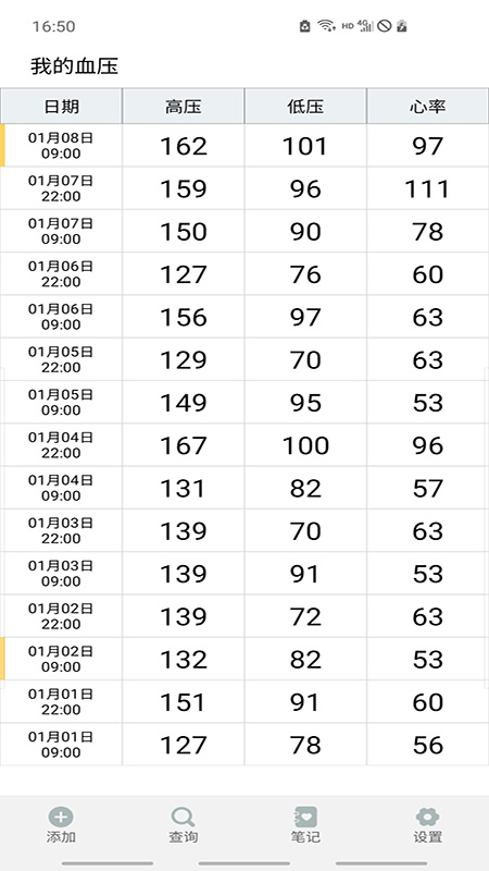 血压笔记 截图2