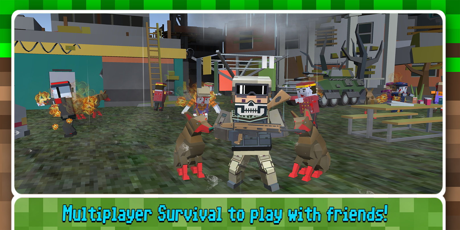 方块人僵尸末日生存(MultiGun Arena 3D Zombie Survival) 截图4