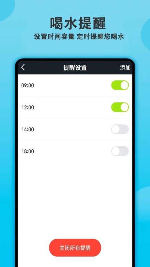 每日喝水提醒app