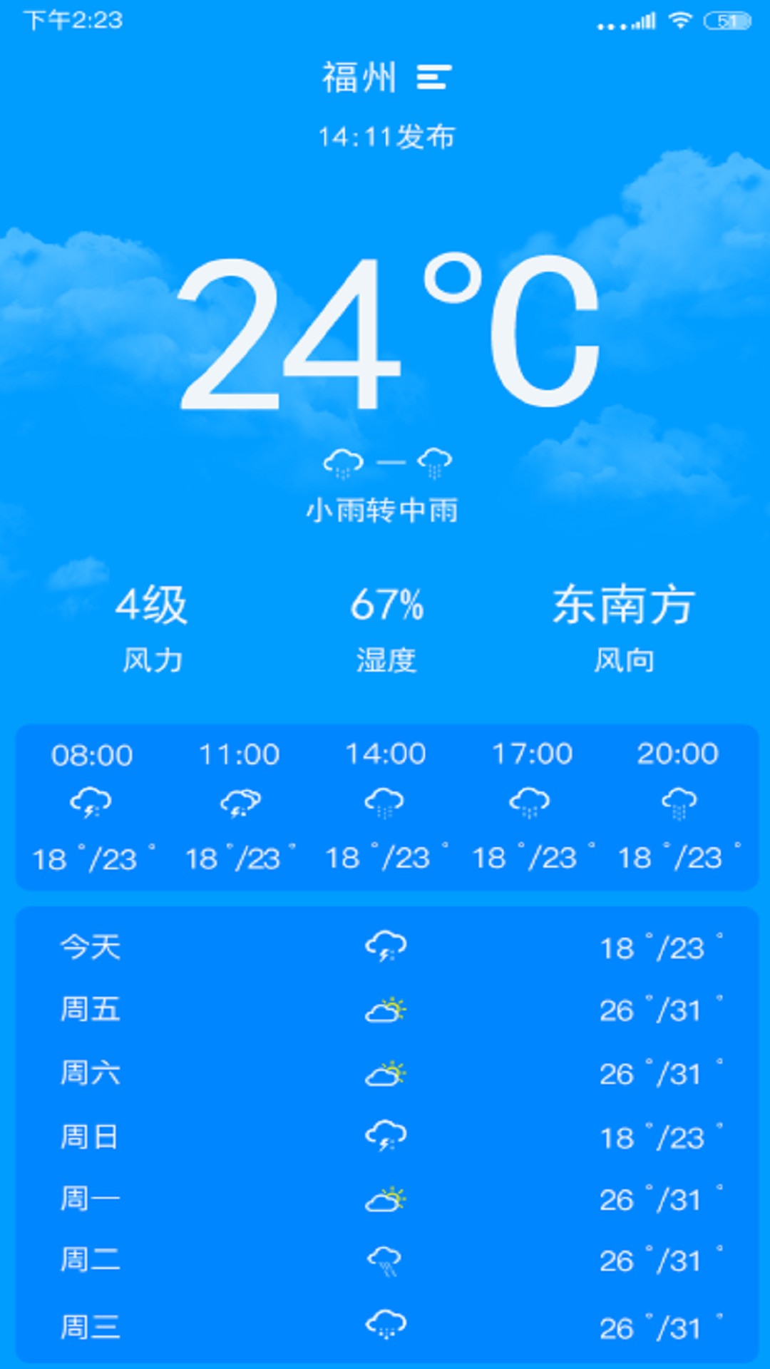 天气实时预报 截图3