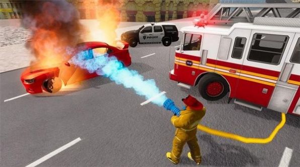 消防车驾驶模拟器游戏(Fire Truck Driving Simulator)  截图1