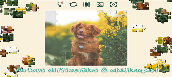 宠物狗狗的拼图挑战(Dogs Mania Jigsaw Puzzles) 截图2