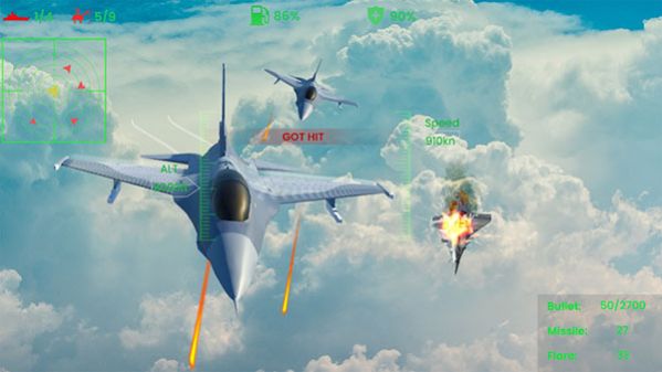 喷气式战机空袭游戏 截图3