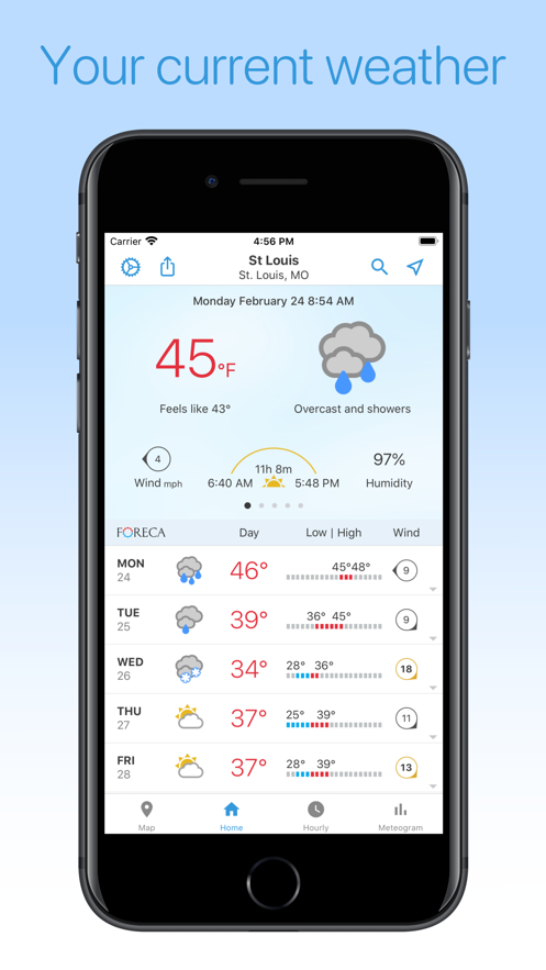 Foreca天气预报app 截图1