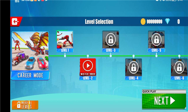 龙机器人方程式赛车(Dragon Robot Formula Car Game) 截图3