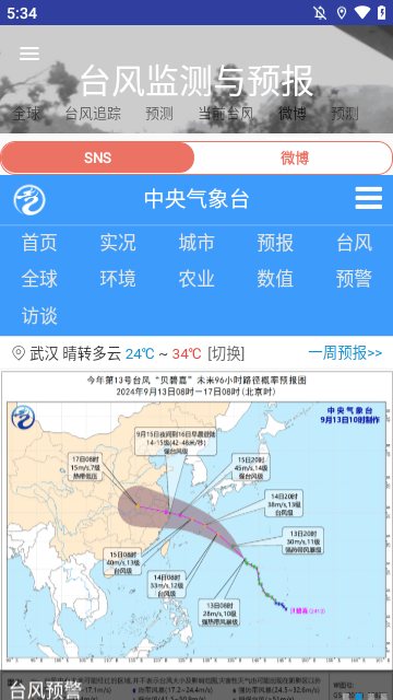 台风监测与预报