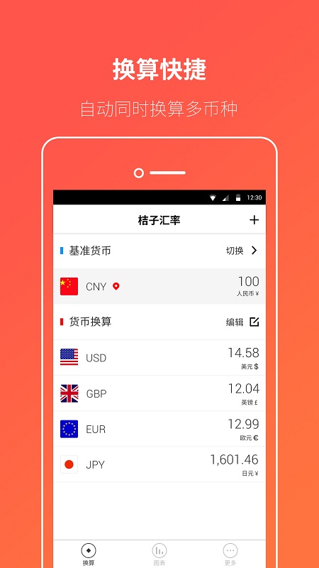 桔子汇率换算app 截图4