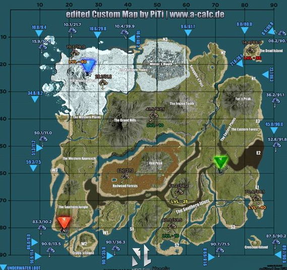 方舟生存进化OL有哪三张地图