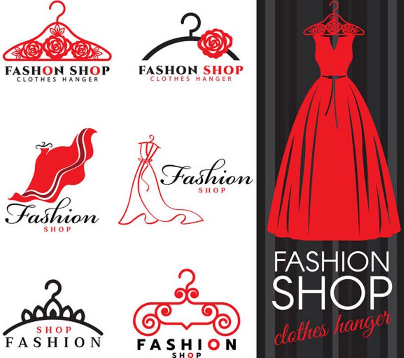 个性服装店logo设计矢量素材