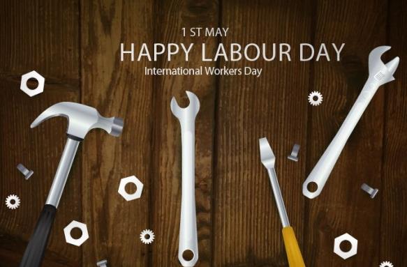 51劳动节快乐英文海报高清图片下载 - 五一海报