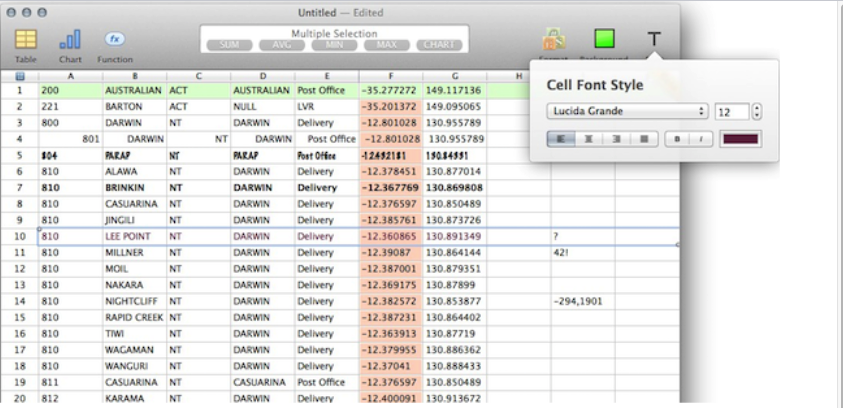 TableEdit Mac完美版 (电子表格应用程序) v1.2.6 免费版