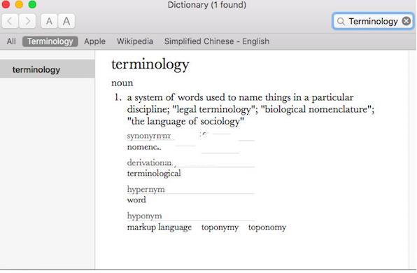 Terminology苹果电脑版 (单词翻译软件) v1.0 免