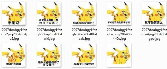 皮卡丘恶搞表情表情下载(金糖果的脸的文字馆长你要表情包要不图片