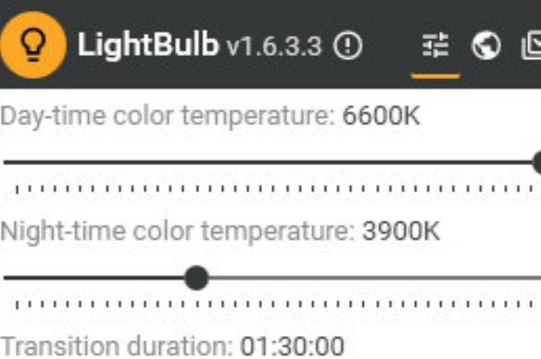 LightBulb绿色最新版(屏幕色温调节软件) v1.6.3