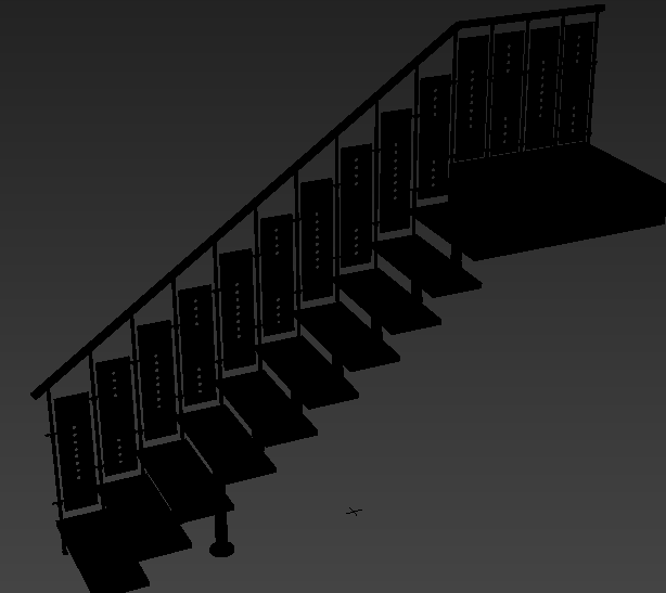 现代简约3Dmax楼梯模型贴图下载