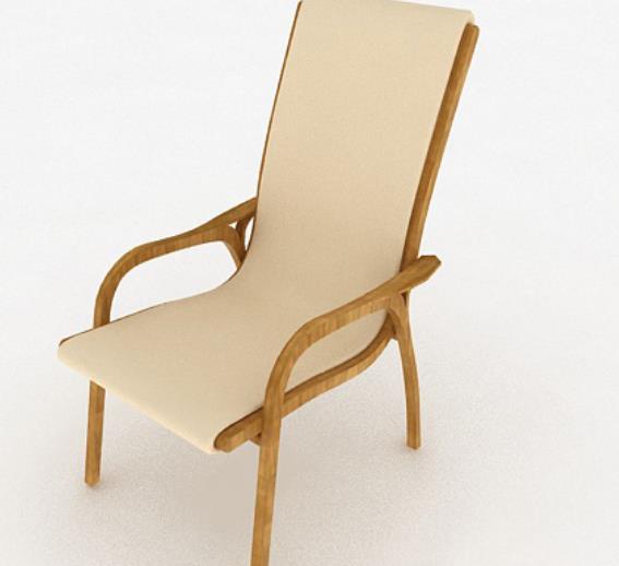 现代3d浅驼色家居椅模型贴图下载