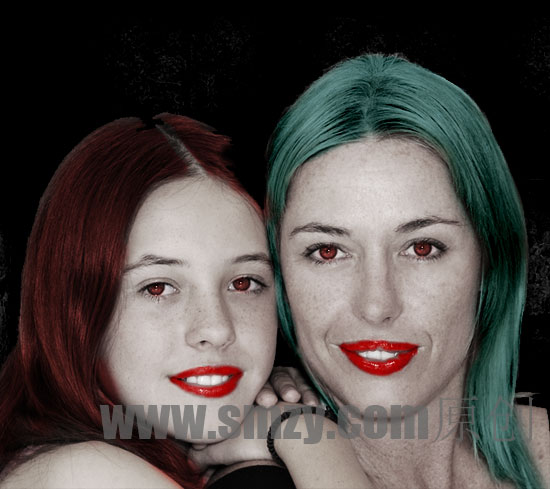 万圣节吸血鬼照片PS制作教程