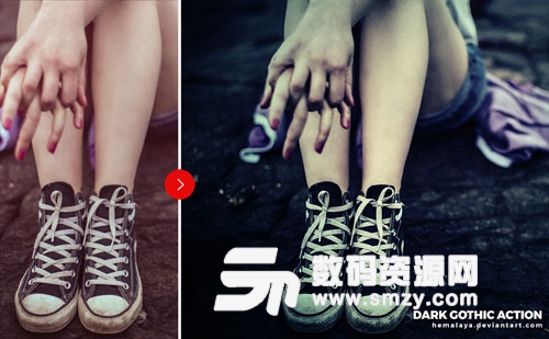 Photoshop蓝色调照片调色动作