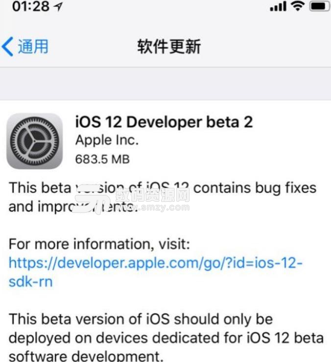 苹果ios12beta2开发版固件官方版