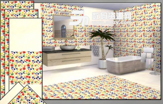 模拟人生4彩色瓷砖墙和地板套装MOD