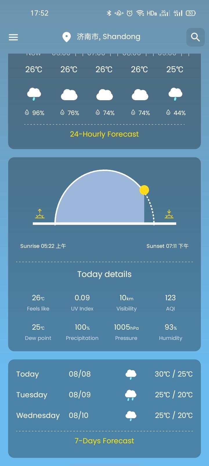 轻柚天气1.0.3 截图3