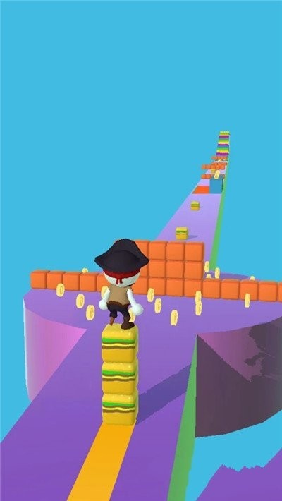 勇者冲浪酷跑(Cool Stack Surfer:3D Surfing) 截图1