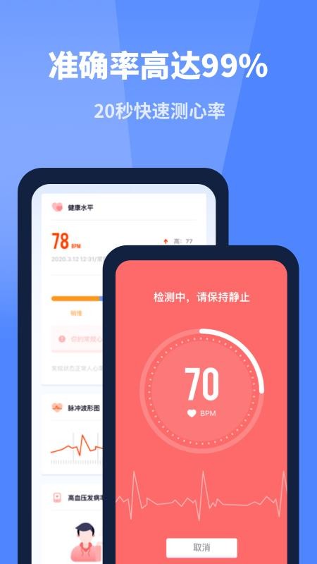 口袋体检测心率血压视力 截图3
