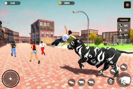 愤怒野牛赛跑(Crazy vs real bull run) 截图1