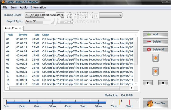 Free audio cd burner не добавляются файлы